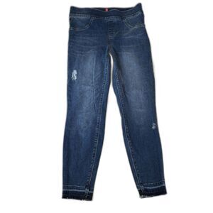 Spanx Jeans Distressed Raw Hem Stretch Size Medium